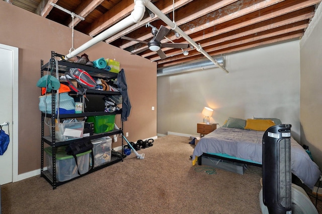 bedroom featuring carpet flooring