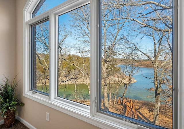 room details with a water view