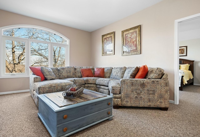 view of carpeted living room