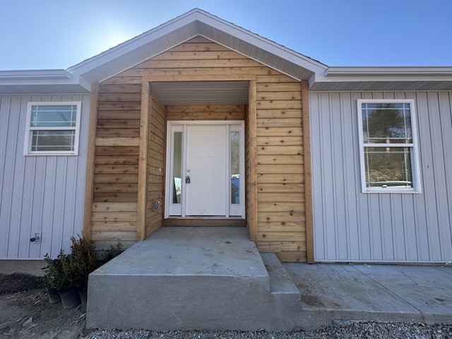 view of doorway to property