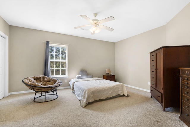 106 Willowbrooke, Branson, MO 65616 - bedroom with light colored carpet, baseboards, and a ceiling fan