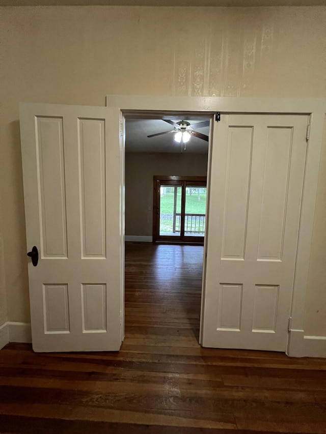 429 S Eagle Ave, Norwood, MO 65717 - corridor with baseboards and dark wood-style flooring