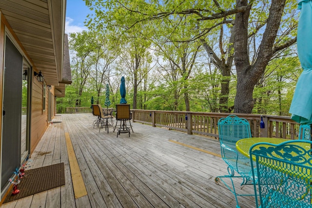 24265 Raintree Ln, Shell Knob, MO 65747 - wooden deck featuring outdoor dining area