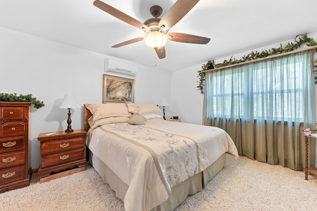 24265 Raintree Ln, Shell Knob, MO 65747 - bedroom featuring an AC wall unit and ceiling fan