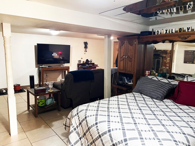 view of tiled bedroom