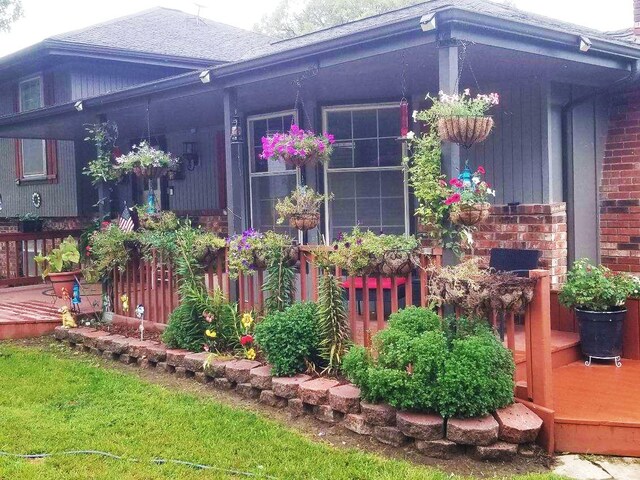 exterior space with a wooden deck