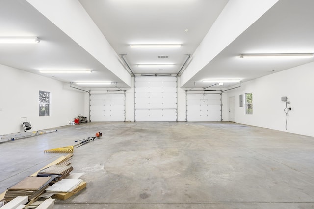 garage featuring visible vents
