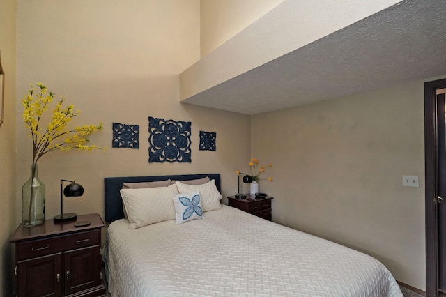 bedroom with a textured ceiling