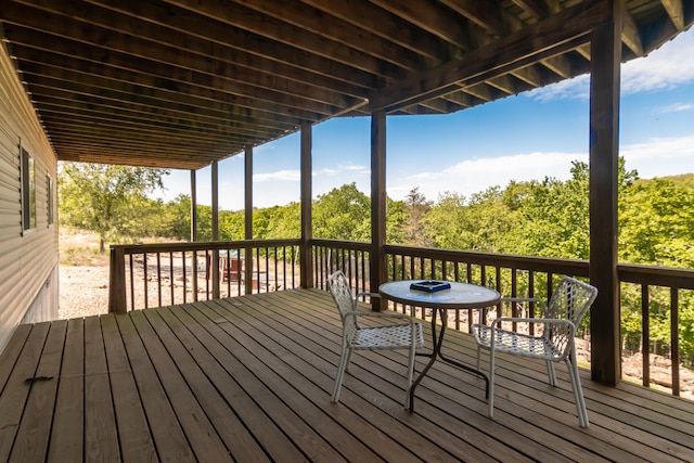 view of wooden terrace