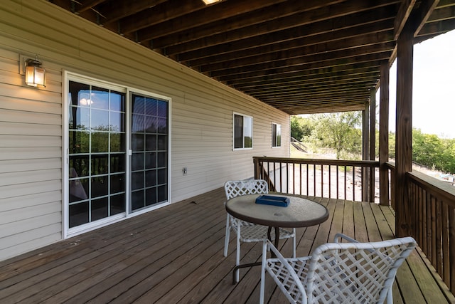 view of wooden terrace