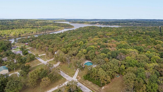 3142 Fishin Hole Rd, Flemington, MO 65650 - drone / aerial view with a forest view and a water view