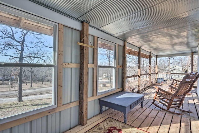 sunroom / solarium featuring a wealth of natural light