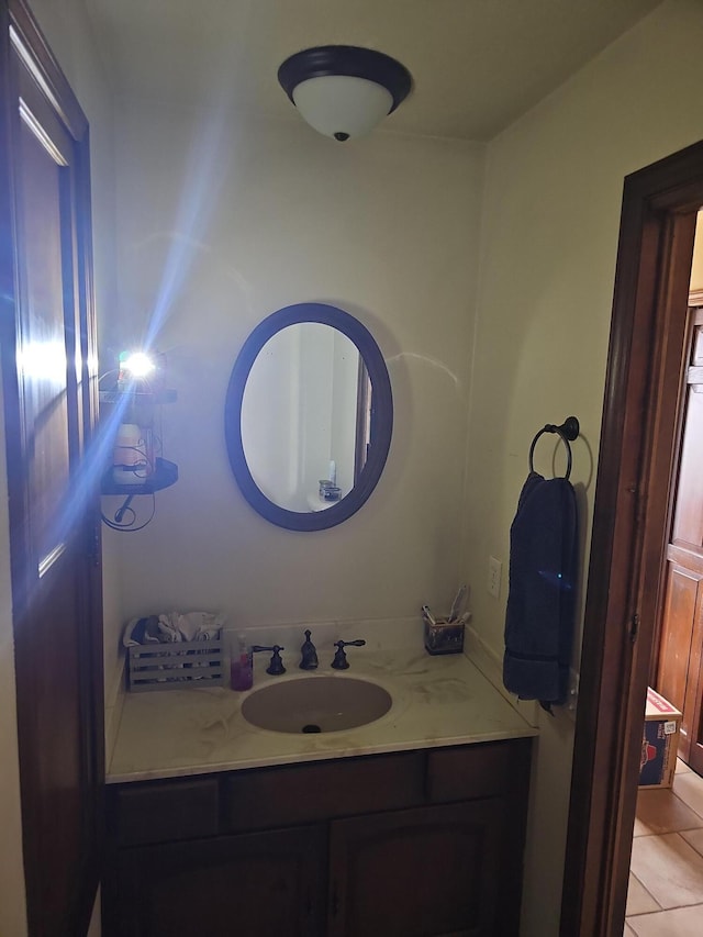 bathroom featuring vanity and tile patterned floors