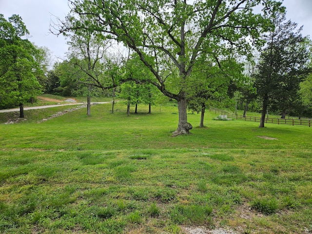 view of yard featuring a rural view