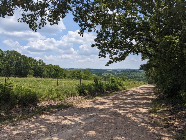 view of street featuring a rural view