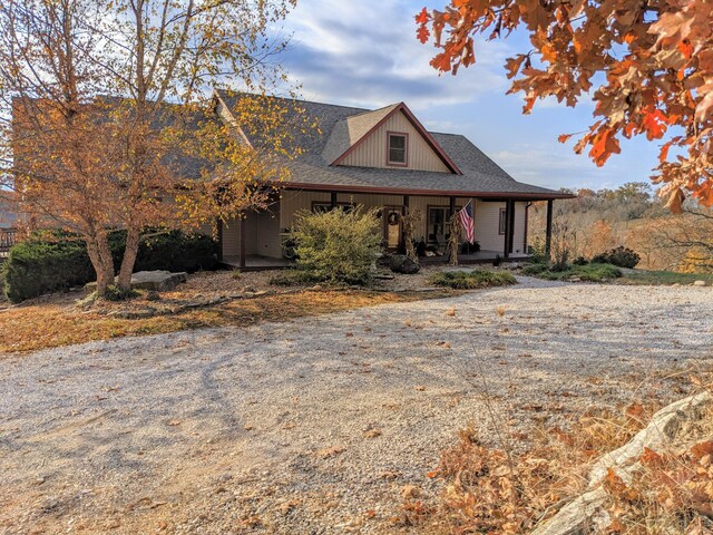 view of front of property with a porch