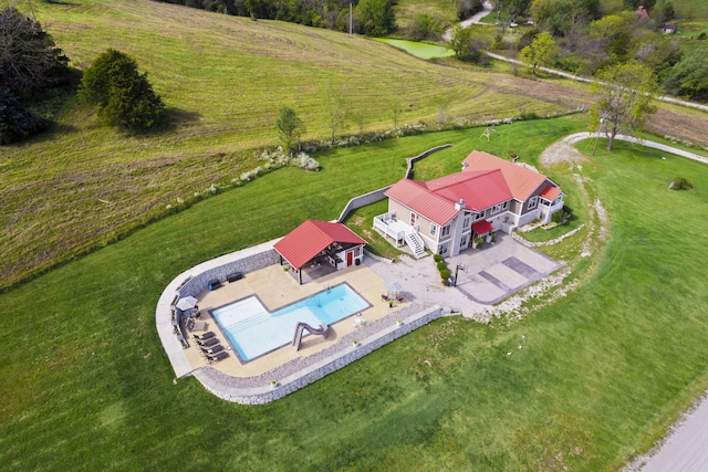 bird's eye view featuring a rural view