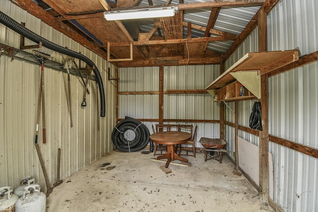 storage with a garage