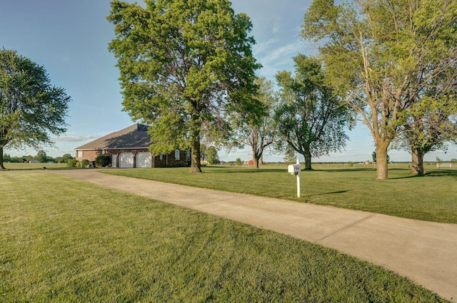 exterior space with a yard