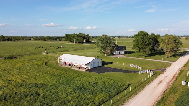 bird's eye view with a rural view