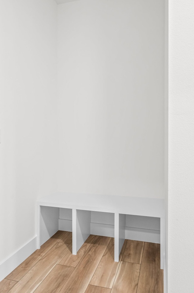 mudroom featuring wood finished floors