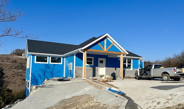 view of front of home with a porch