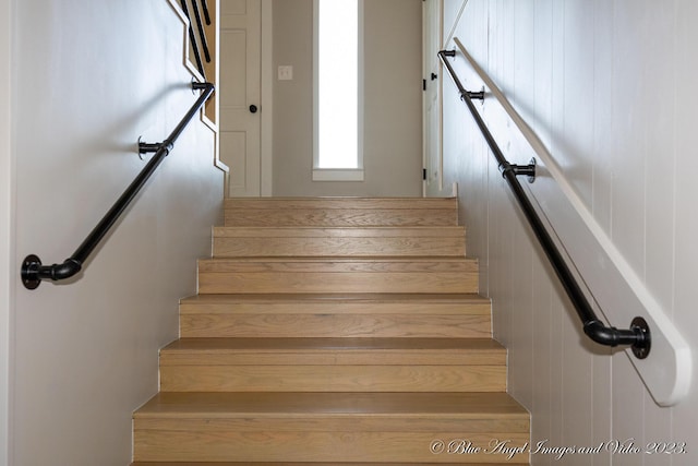 view of stairway