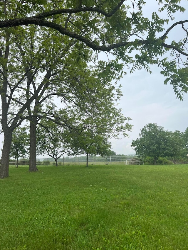 view of yard with a rural view