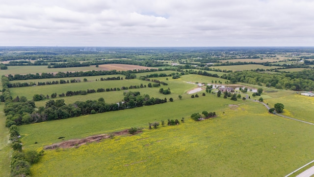 drone / aerial view with a rural view