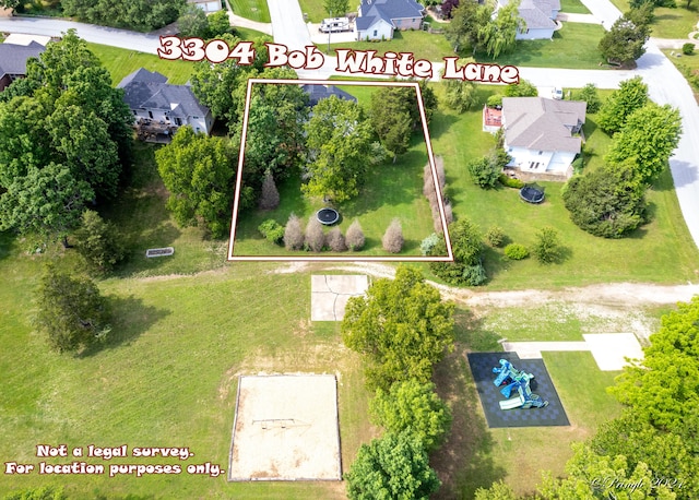 birds eye view of property featuring a residential view
