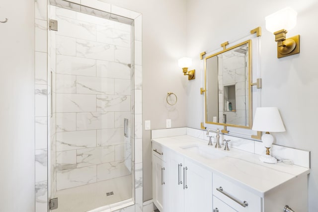 5233 S Stirling Way, Springfield, MO 65809 - bathroom featuring vanity and a stall shower