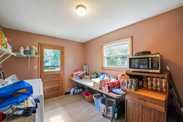 interior space with independent washer and dryer