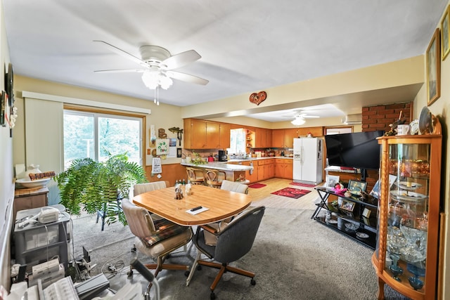 4587 E Farm Road 136, Springfield, MO 65809 - dining space with a ceiling fan
