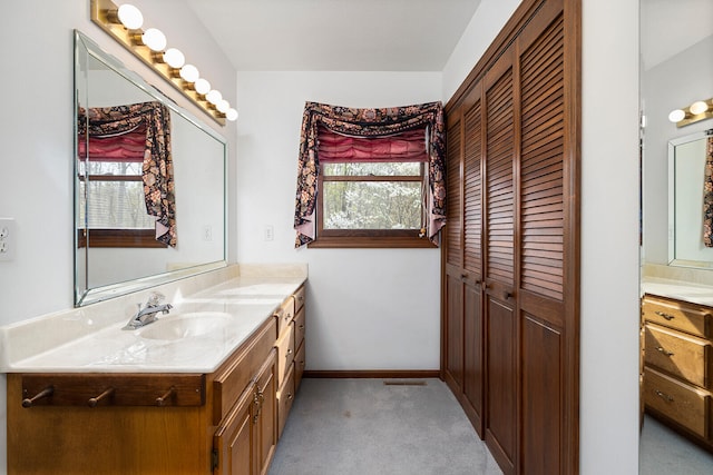 bathroom with vanity