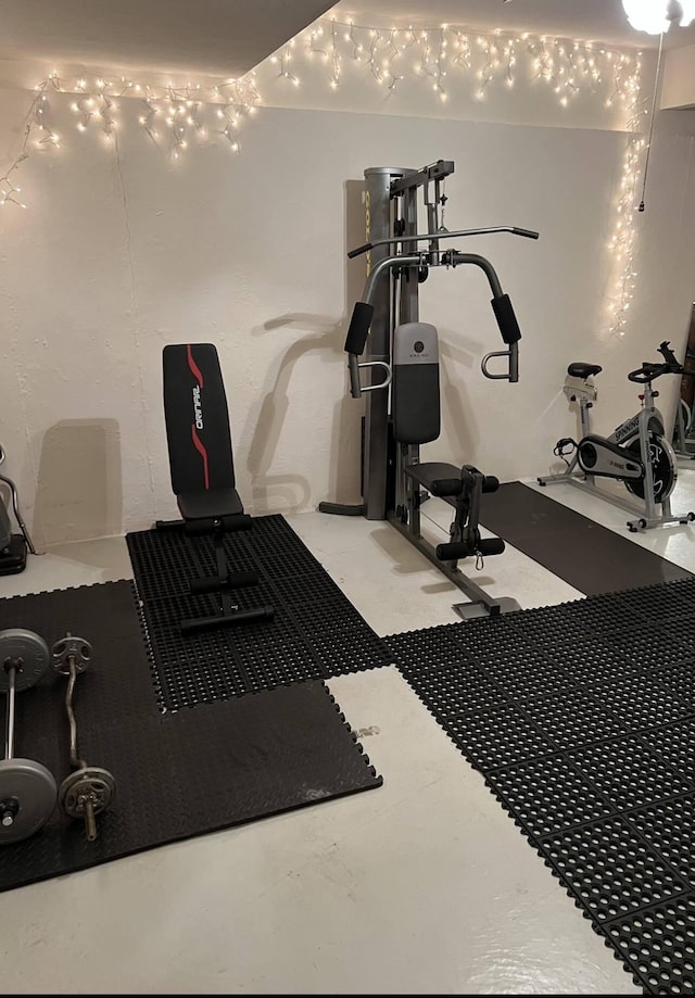 view of workout area