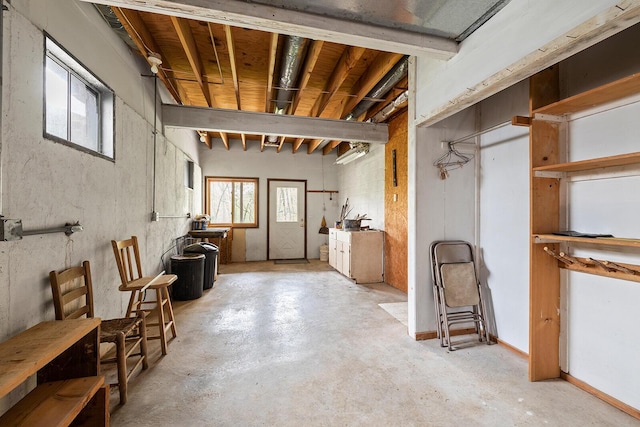 interior space with concrete flooring and a healthy amount of sunlight