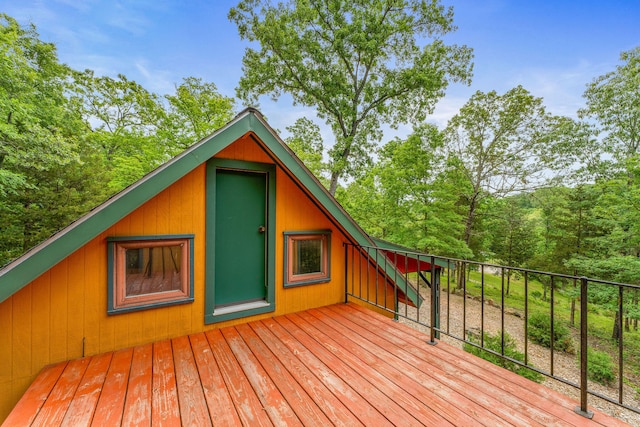 view of wooden deck