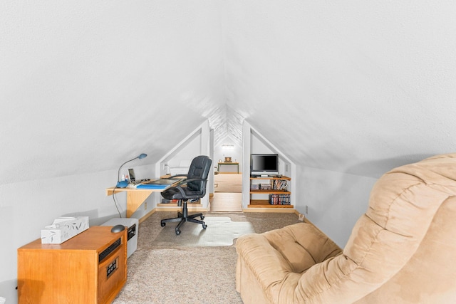 228 Cabin Ln, Kissee Mills, MO 65680 - office space featuring lofted ceiling and carpet flooring
