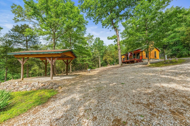 228 Cabin Ln, Kissee Mills, MO 65680 - view of yard featuring a wooden deck