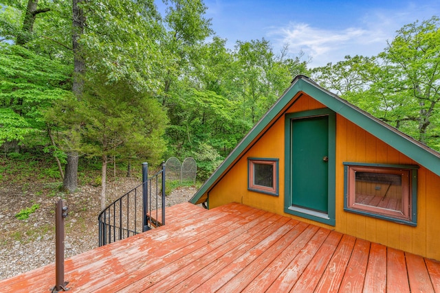 view of wooden deck