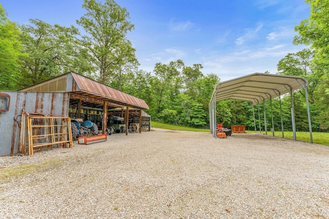 228 Cabin Ln, Kissee Mills, MO 65680 - view of parking with a carport and driveway
