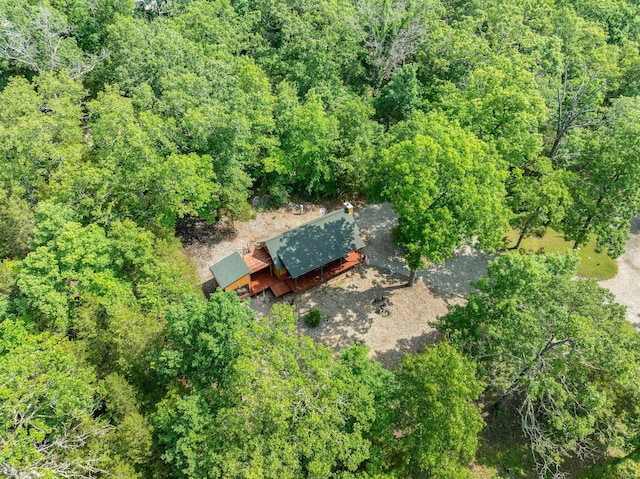 228 Cabin Ln, Kissee Mills, MO 65680 - birds eye view of property featuring a forest view