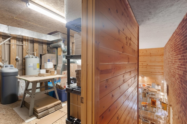 interior space featuring electric water heater