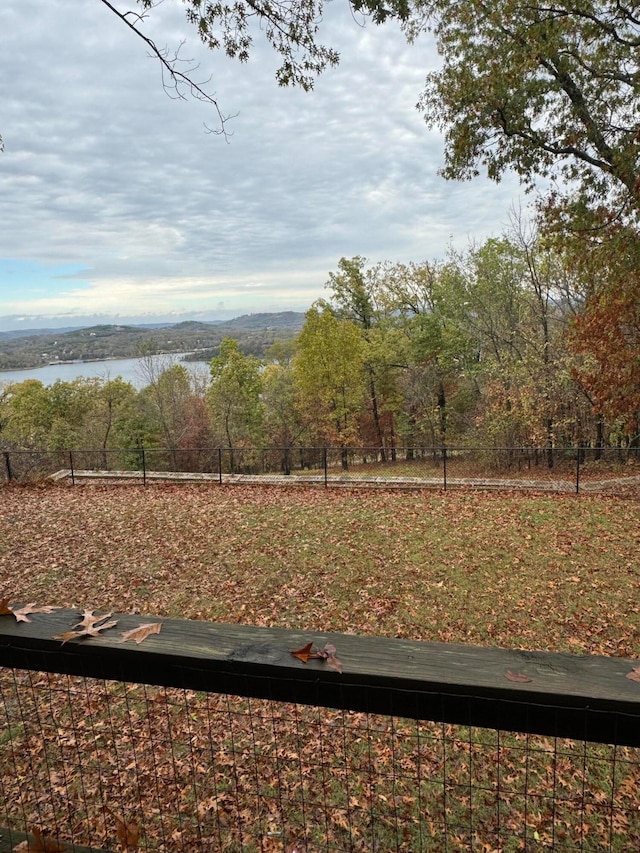 view of yard featuring a water view