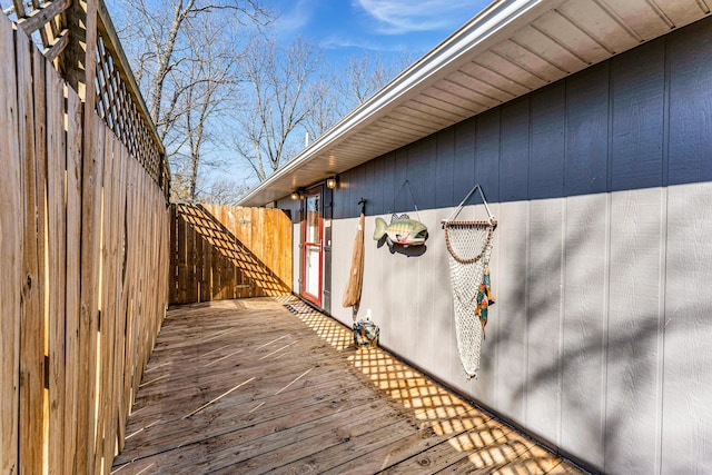 wooden terrace with fence