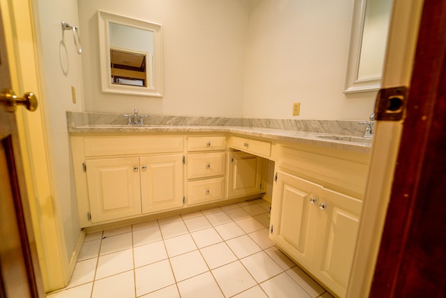 bathroom featuring vanity and tile patterned floors