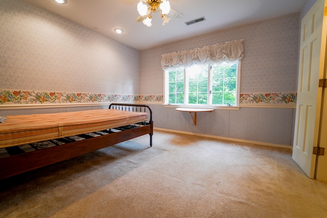 bedroom with carpet floors