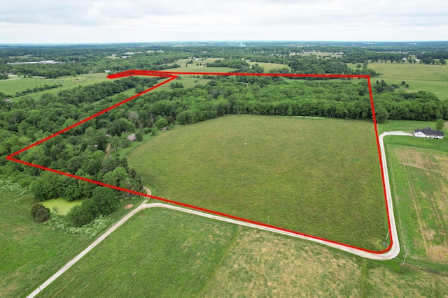 drone / aerial view featuring a rural view