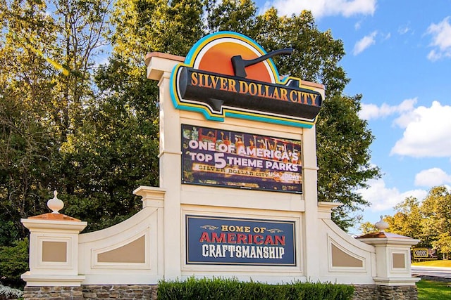 view of community sign
