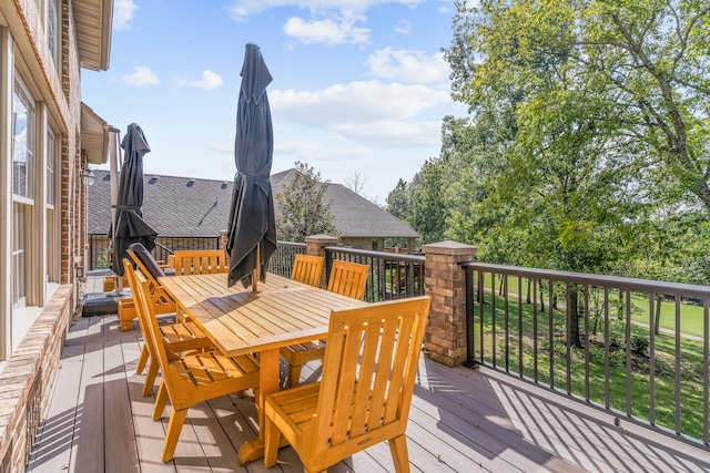 view of wooden deck